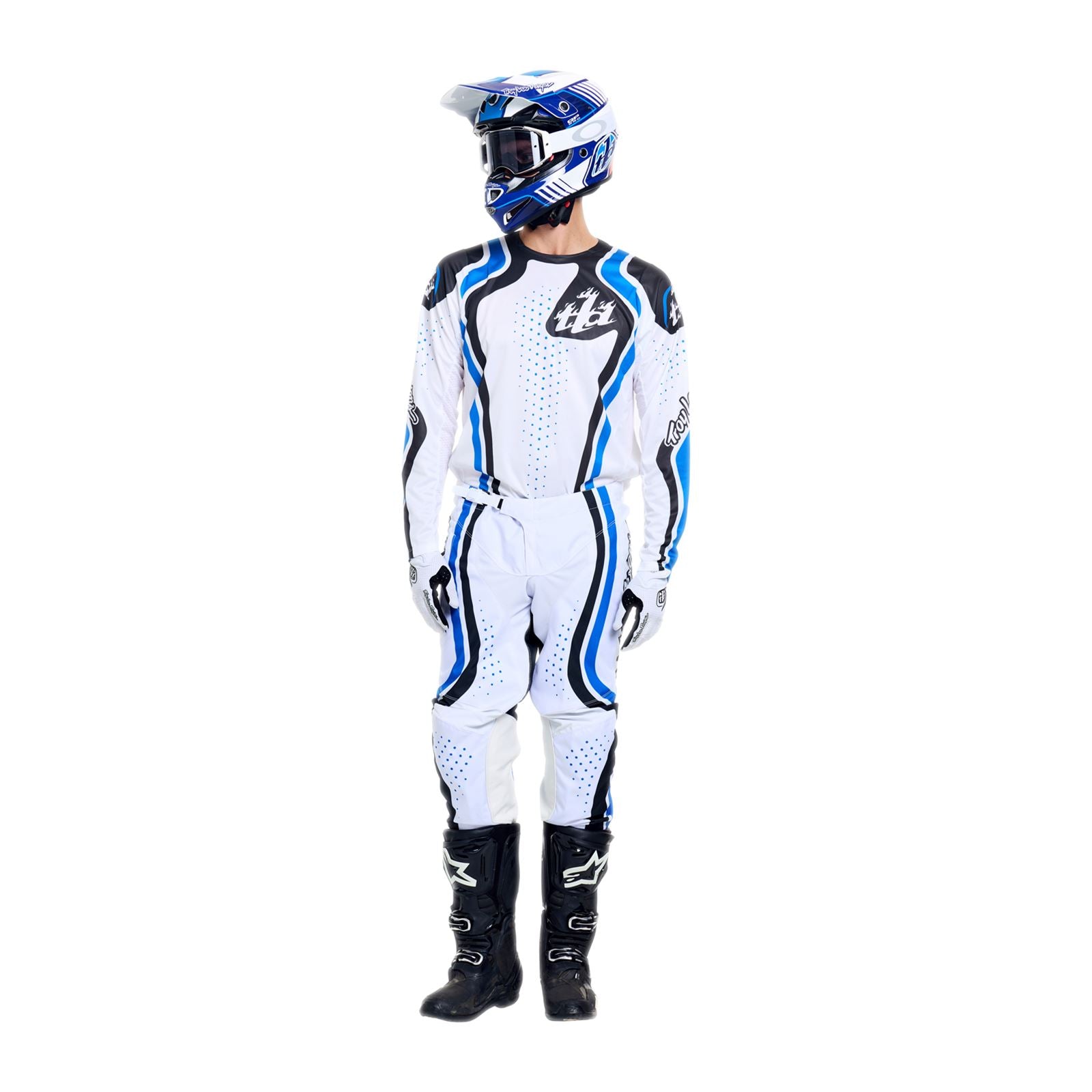 Troy Lee Designs Spring 2026 GP Pro Roller MX Combo Kit White Blue